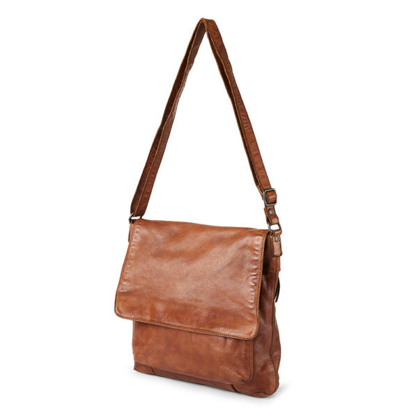 Medium Taske m/overslag - Cognac 098-11 - Pia ries