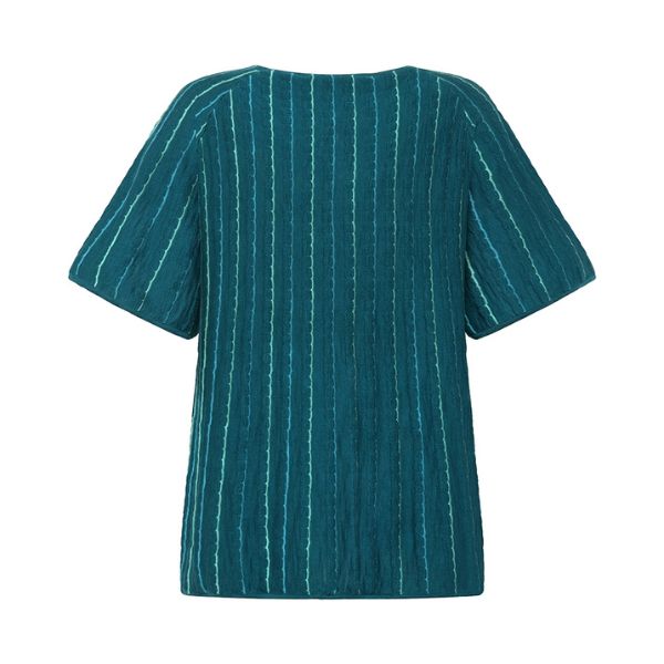 Gabi bluse - Dark aqua - Mansted