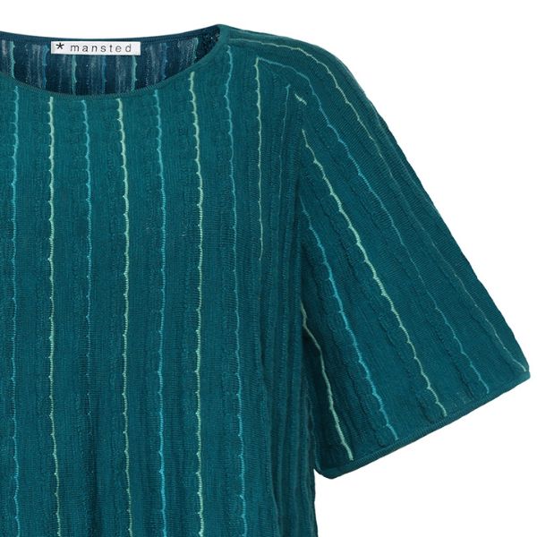 Gabi bluse - Dark aqua - Mansted