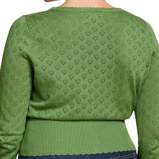 Cardigan Heart - Jade green - King Louie