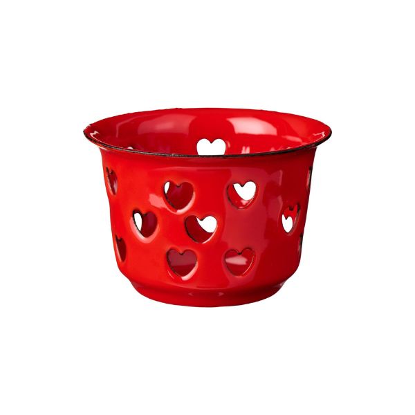 Stage rød emalje - Hjerter - Ib Laursen