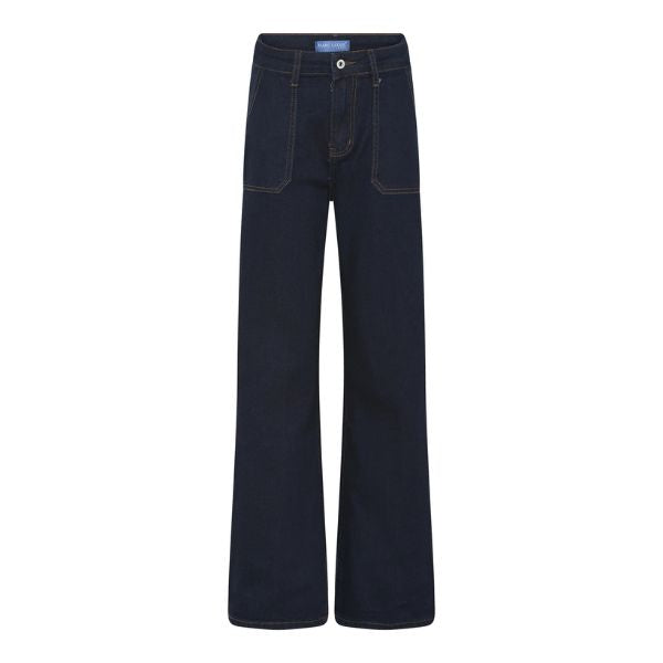 Square pocket jeans - Dark blue - Marc Lauge