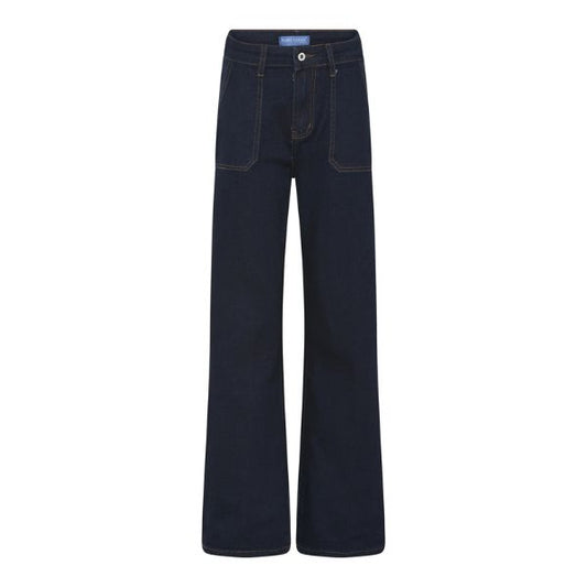 Square pocket jeans - Dark blue - Marc Lauge