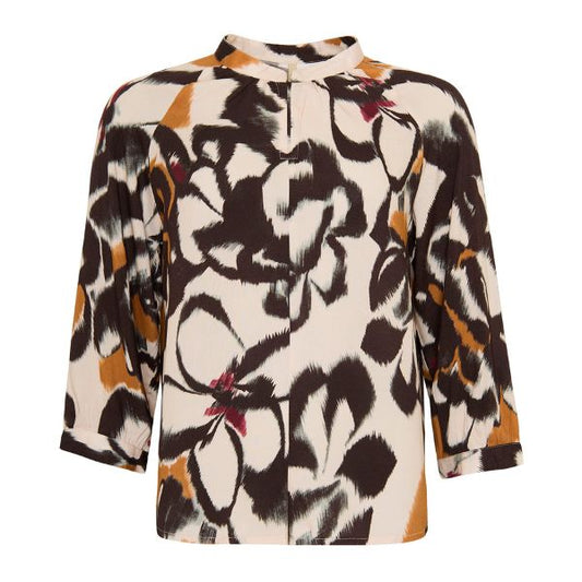 Ojva bluse - Sand print - Ofelia