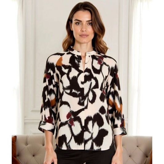 Ojva bluse - Sand print - Ofelia