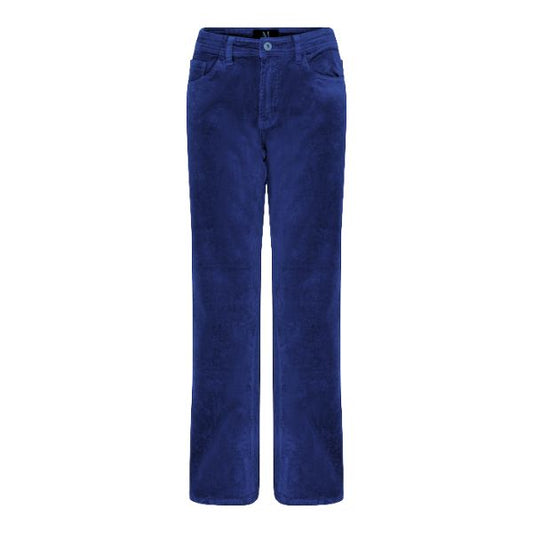 Lena straight fløjlsbukser - Royal blue - Marc Lauge