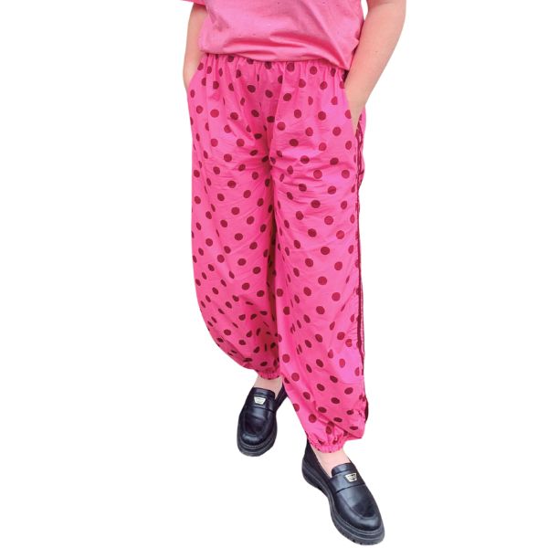 Ballon dot bukser - Pink/bordeaux - Not Sisters