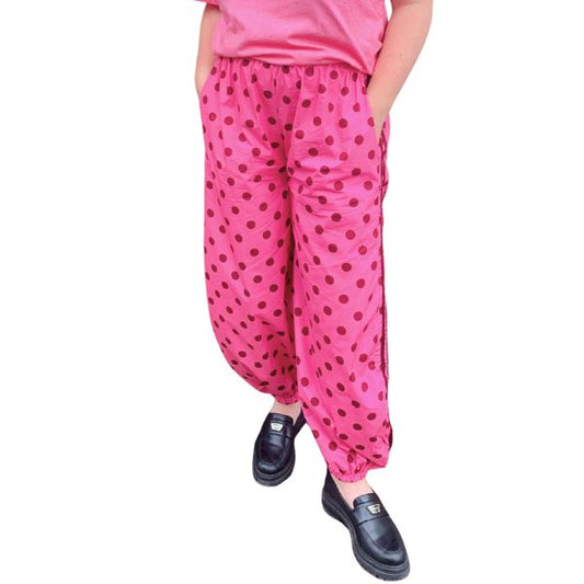 Ballon dot bukser - Pink/bordeaux - Not Sisters