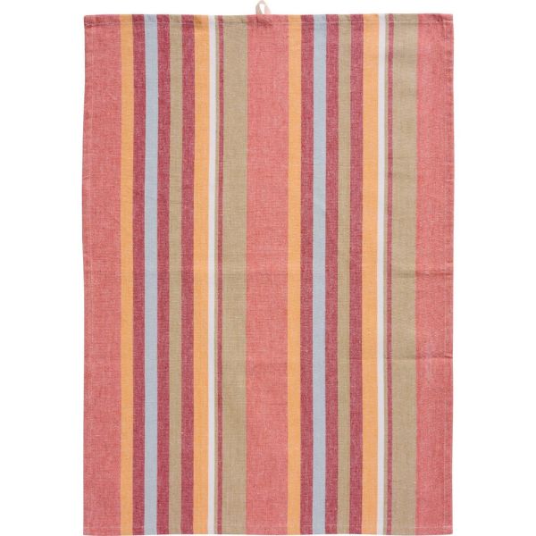 Viskestykke - Multifarvede striber - Orange - Ib laursen