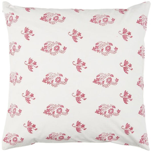 Pudebetræk - Hvid m/ pink blomster 1958-11 - Ib Laursen