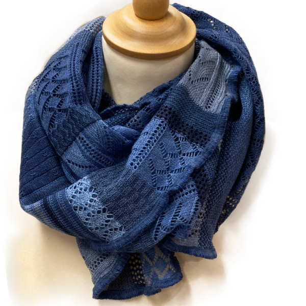 Invero merino uld tørklæde, Jeansblå