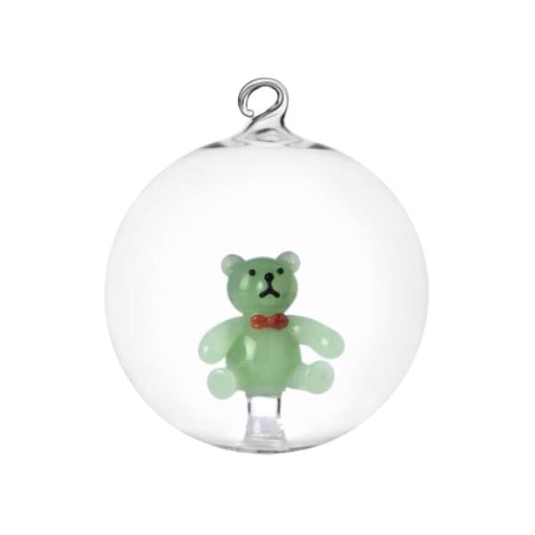 Julekugle - Grøn bamse- Ichendorf