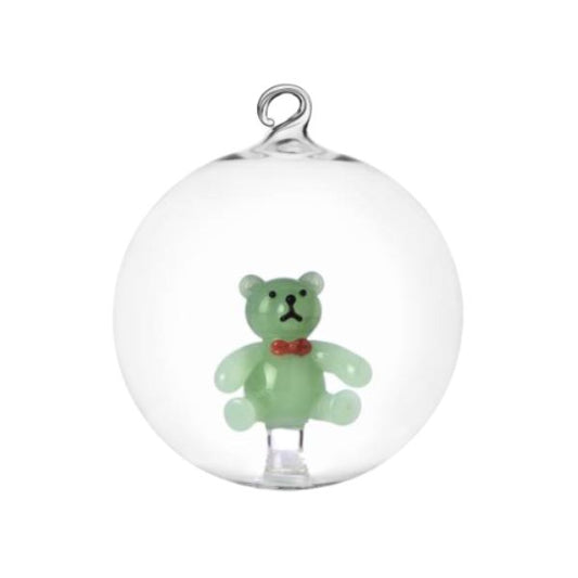 Julekugle - Grøn bamse- Ichendorf