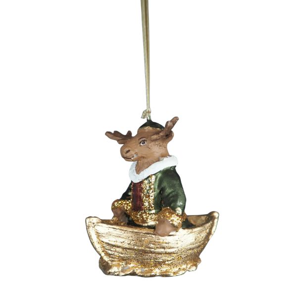 Elg i båd - Julefigur - Eventyrfigur
