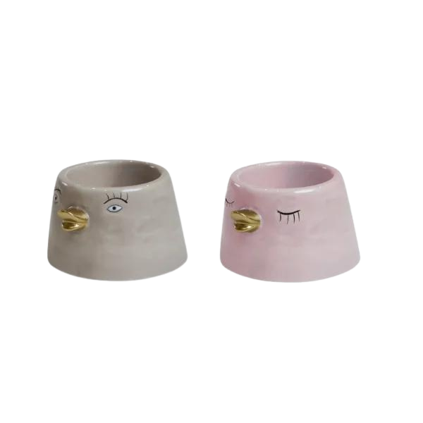 Fyrfadsstage - And rosa/grå - Speedtsberg