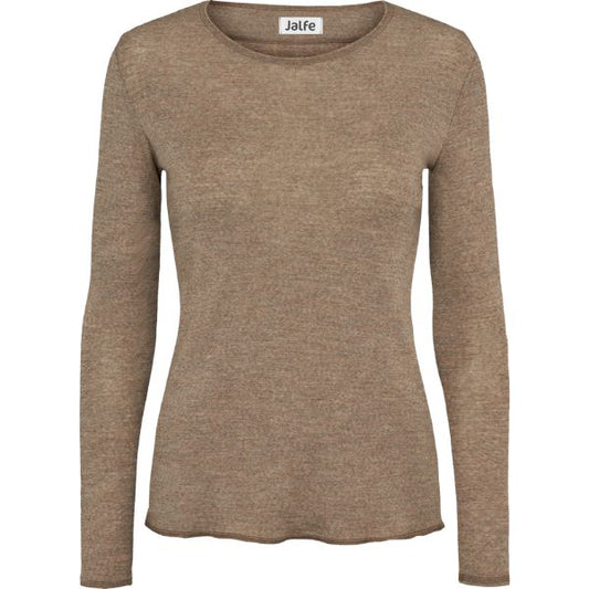 Merinould bluse - Light brown / Lysebrun - Jalfe
