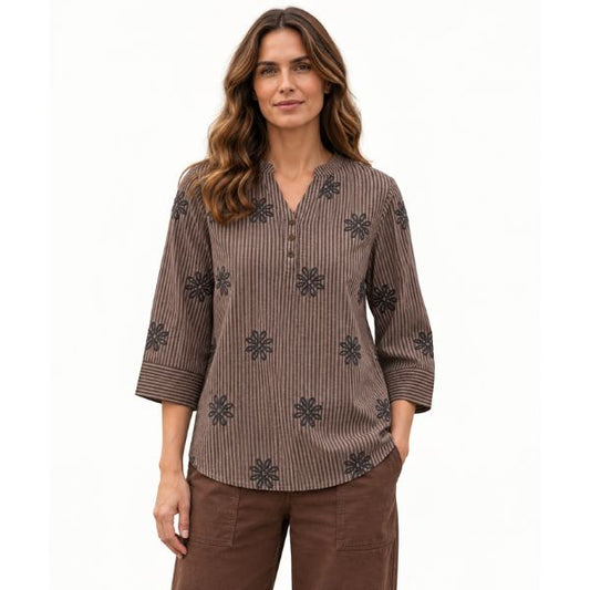 Ella bluse - Brun - Ofelia