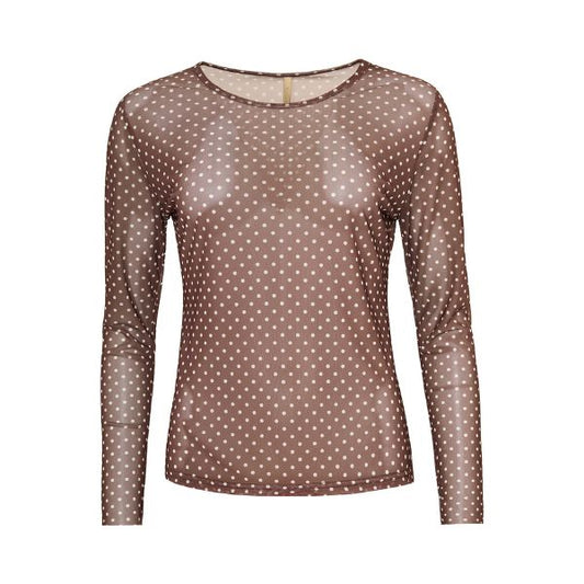 Gwen mesh - Brun m. prikker - Ofelia