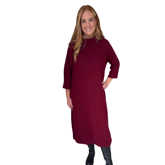 Jolly fløjlskjole - Bordeaux - 6'am