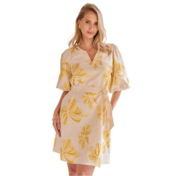 Kjole - Gule blomster - Smashed Lemon