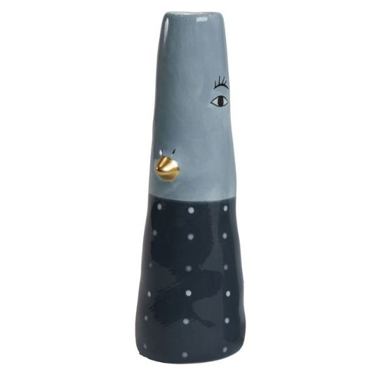 Vase 16 cm – And – Blå m. prikker – Speedtsberg 212380