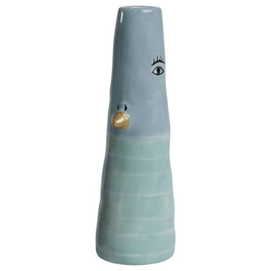 Vase 16 cm – And – Blå m. striber – Speedtsberg 212380