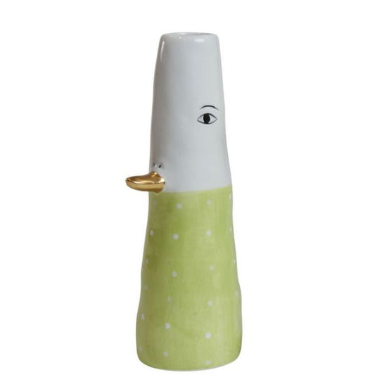 Vase 16 cm – And – Lime m. prikker – Speedtsberg 212404