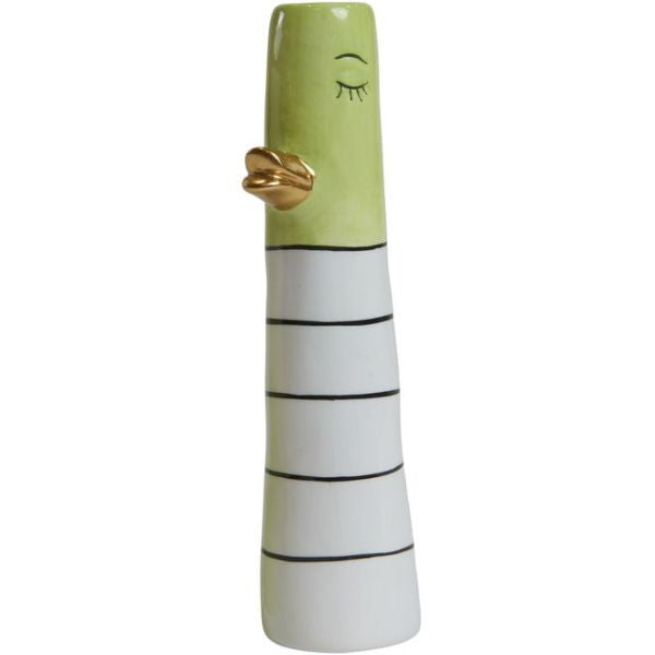 Vase 17 cm – And – Lime m. striber – Speedtsberg 212404