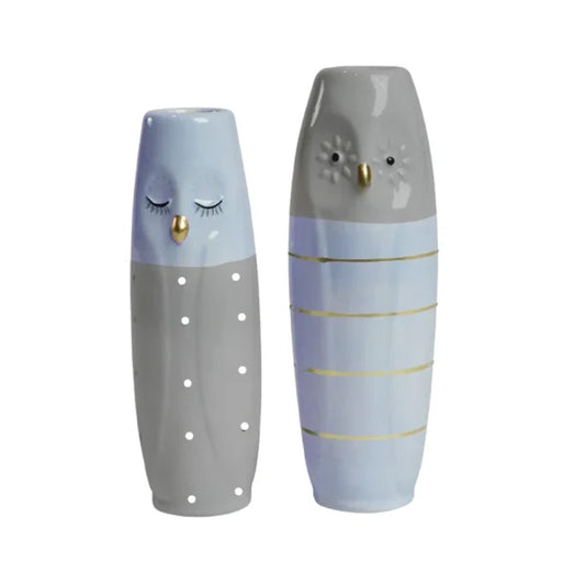 Vase ugle - Grå/blå 212454 - Speedtsberg