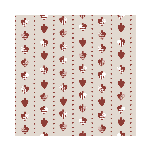 Servietter 20 stk. - Flettede hjerter - Ib Laursen