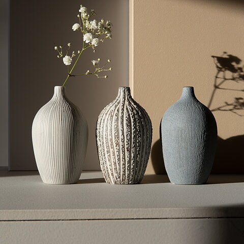 Elisa vase - Grå striber - Lindform