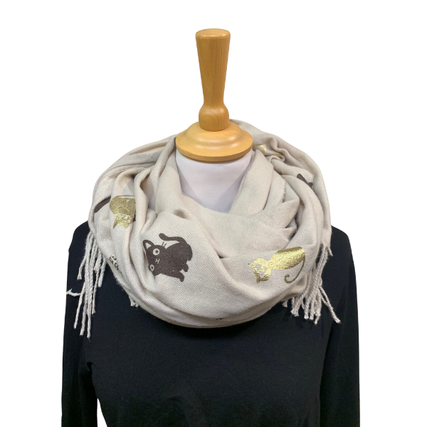 Cat tørklæde - Beige - Ofelia