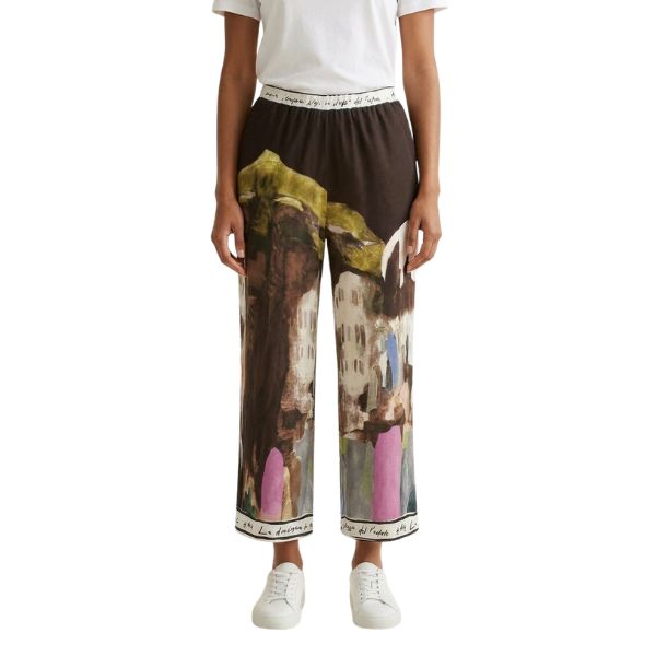 Satin bukser - Chocolate - Marc Lauge