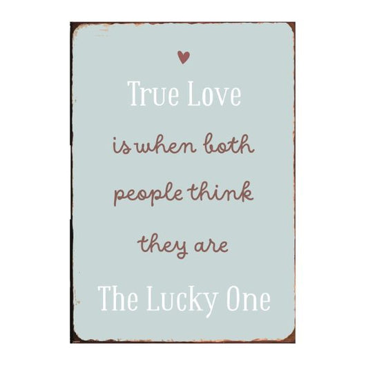 Metalskilt - True love - Ib Laursen