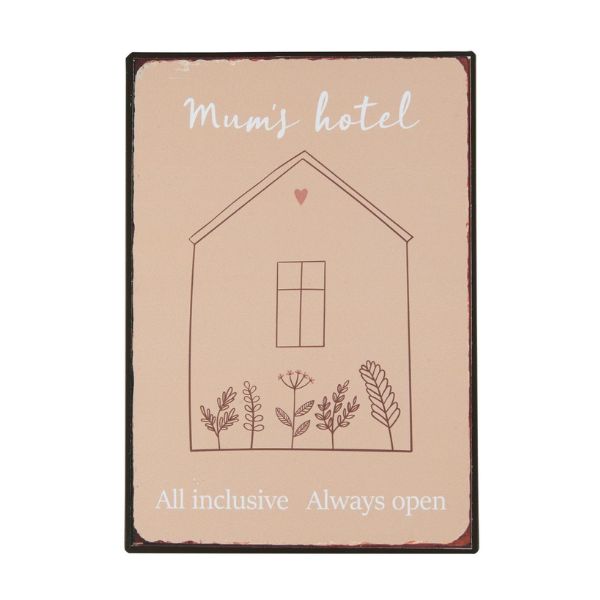Metalskilt - Mum's hotel - Ib Laursen