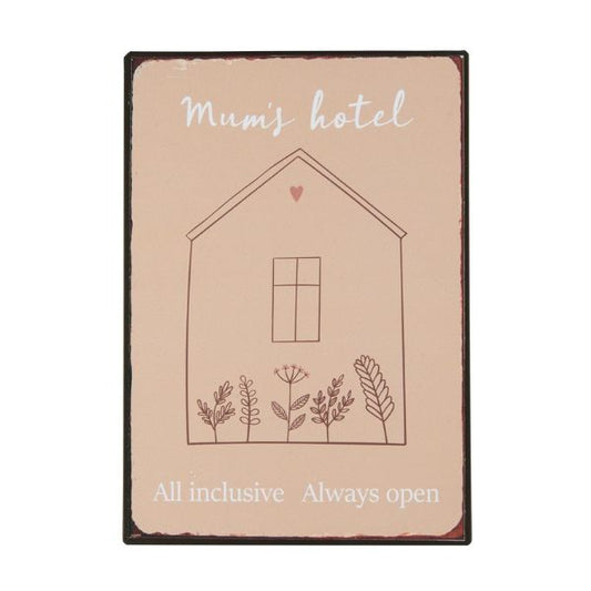 Metalskilt - Mum's hotel - Ib Laursen