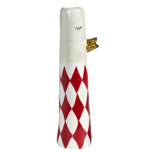 Vase 18 cm – And – Hvid harlekin – Speedtsberg 222581
