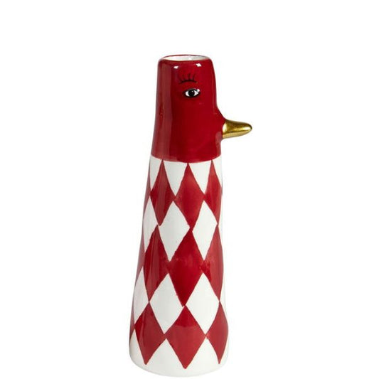 Vase 16 cm – And – Rød harlekin – Speedtsberg 222581
