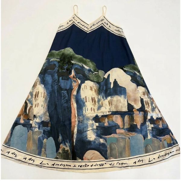 Satin stropkjole - Navy - Marc Lauge