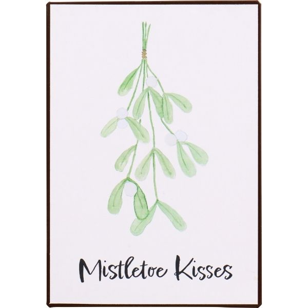 Metalskilt - Mistletoe kisses - Ib Laursen