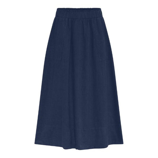 Vilma skirt fløjl - Navy - La Rouge