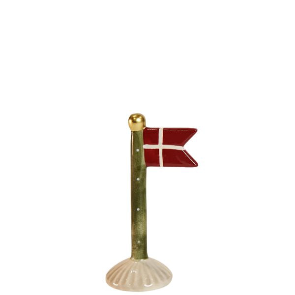 Keramikflag 14cm - Grøn m. prikker - Speedtsberg