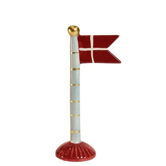 Keramikflag 19cm - Lyseblå/guld striber – Speedtsberg
