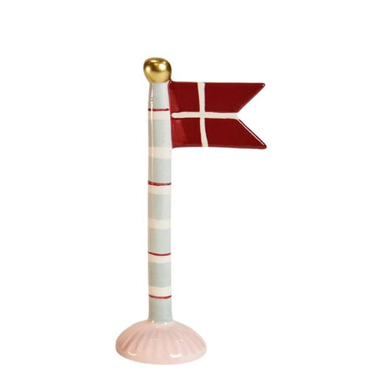 Keramikflag 19cm - Blå/hvide striber - Speedtsberg