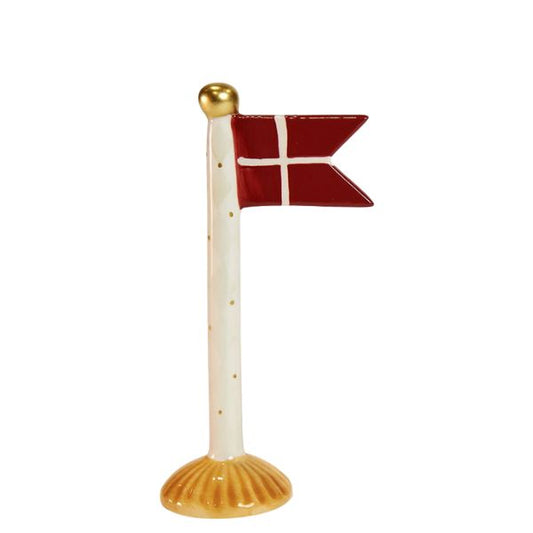Keramikflag 19cm - Hvid m. guld prikker - Speedtsberg