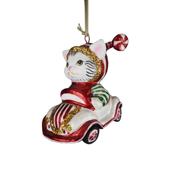 Kat i bil - Julefigur