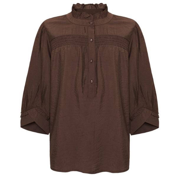 Elsa bluse - Brun - Ofelia