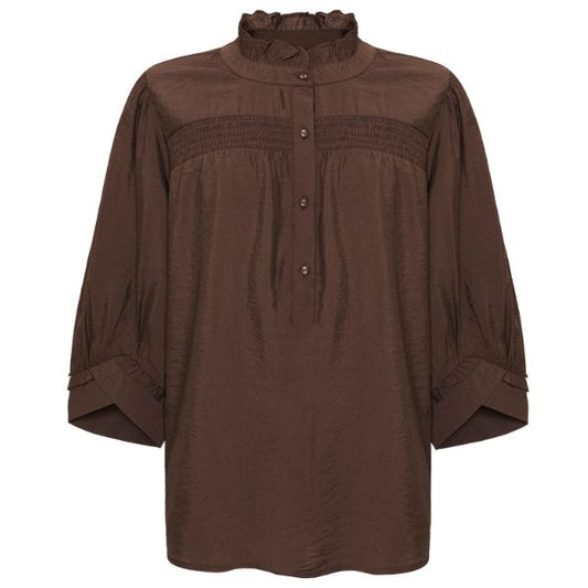 Elsa bluse - Brun - Ofelia