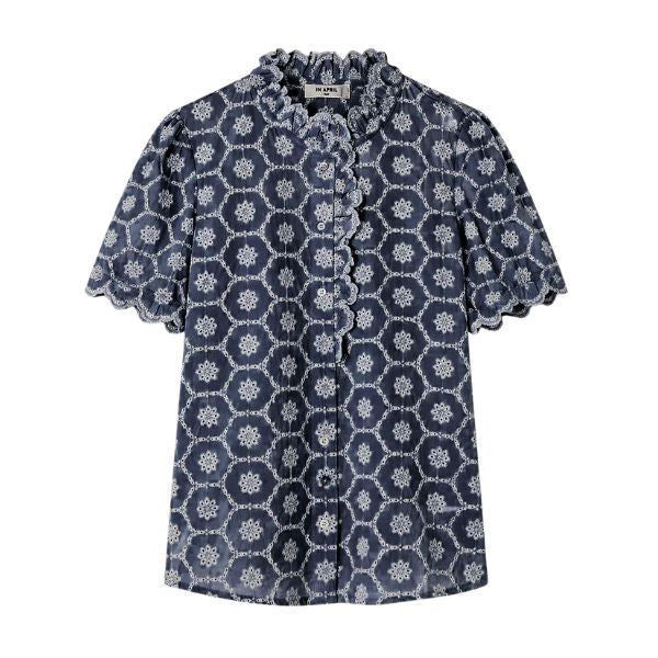 Liva skjorte - Navy - By Lund