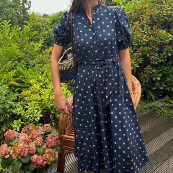Nina kjole - Navy - by Lund